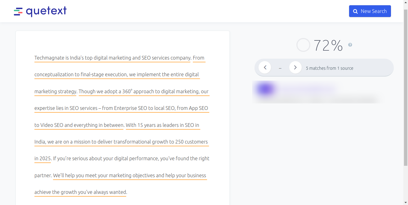 Quetext content checker tool