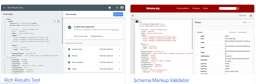 Implement schema markup