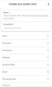 Step 3 - Create People Card