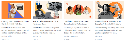 Content Marketing Examples using Hubspot