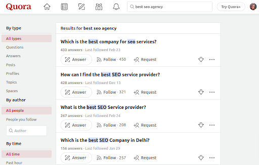 Media platforms identify specific questions