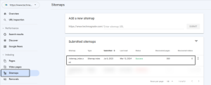 Add a Sitemap to the Google Search Console