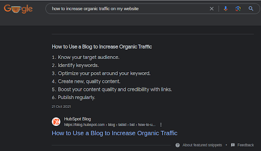 How to increase organic traffic on my website