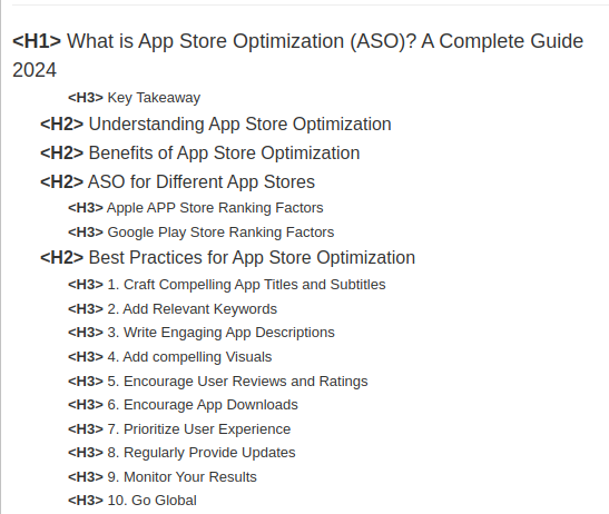 Optimize SEO Heading Tag Structure