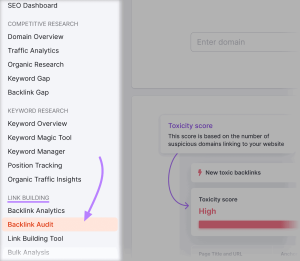 SEMrush Backlink Audit