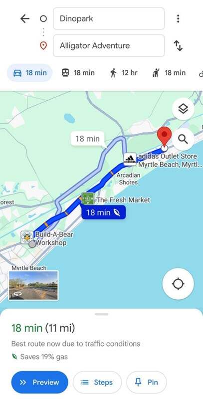 Promoted pins along a route